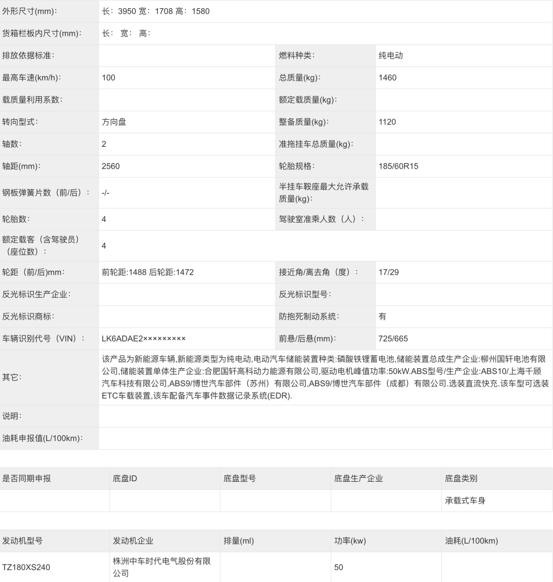 或命名“缤果”，五菱新车申报图曝光