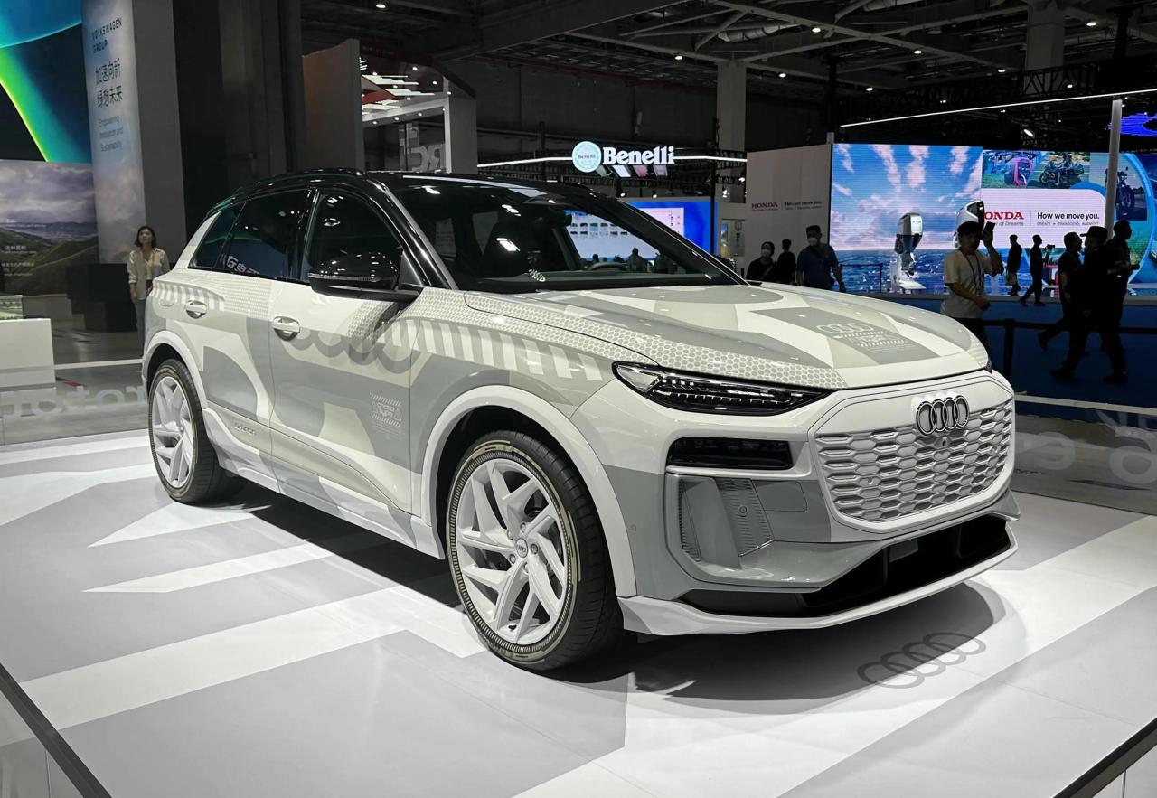 奥迪Q6 e-tron亮相2023广州车展，支持800伏快充，2024年上市